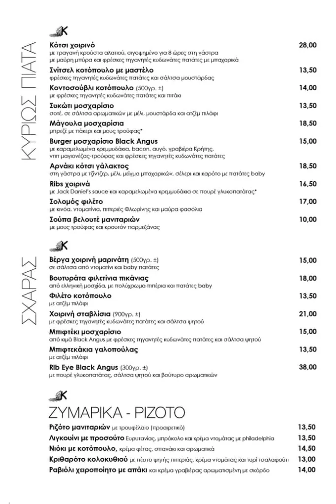 koukounari menu